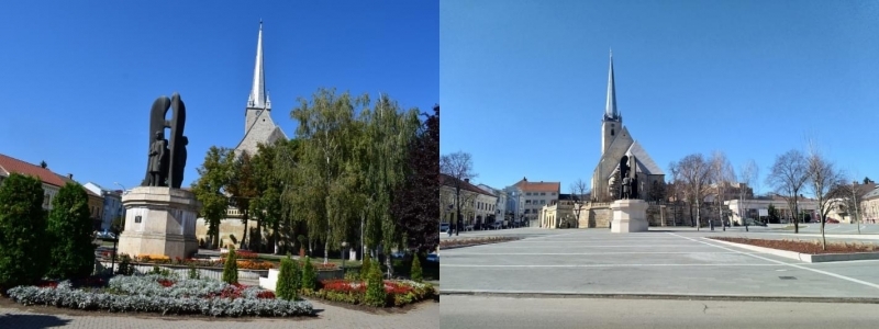 DEJ | Parcul Mic din Dej - înainte și după „reabilitare”. Mai este parc sau a devenit doar o piață?