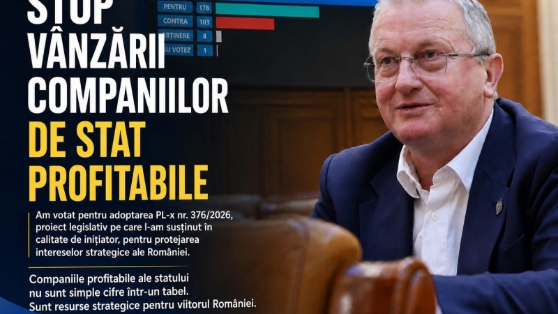 Deputatul Remus Lăpușan - STOP vânzării companiilor de stat profitabile