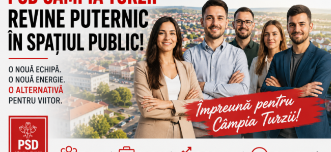 PSD Câmpia Turzii revine în prim-plan, o nouă generație, o nouă energie, o alternativă pentru viitor